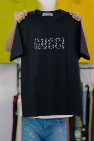 Men Cotton Printed Oversized/dropshoulder/Round Neck Black Tshirt for Men