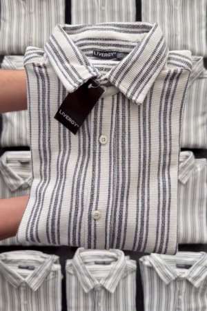 Comfort Striped Cotton Oversized Casual Shirt
