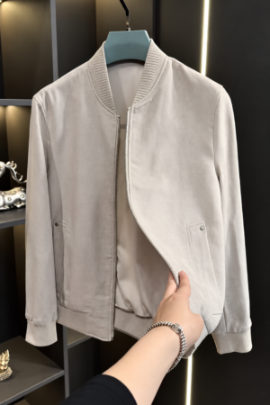 Men’s Beige Bomber Jacket || Casual Jacket for Men