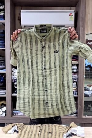 Premium Summer Comfort Men’s Stripe Linen Shirt