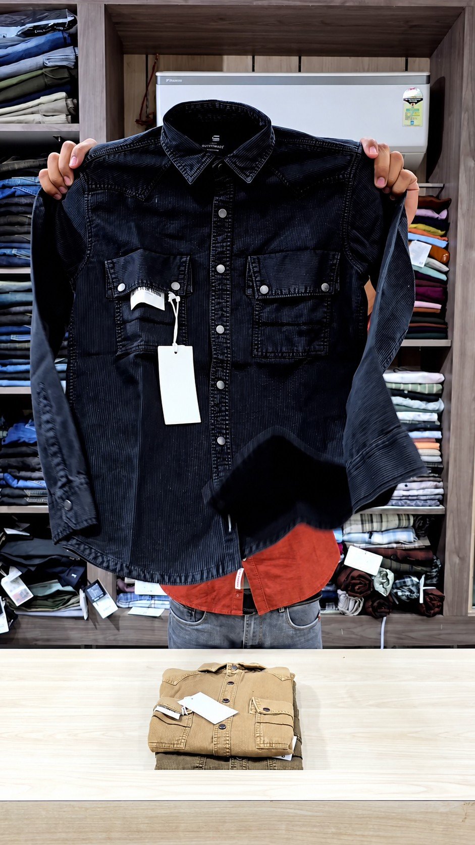 Smart Street Style Fashion Wear Men’s Classic Denim Shirt - Image 3